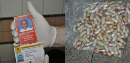 Tanzaniano passa mal em voo e é detido no Recife com 125 cápsulas de cocaína no estômago