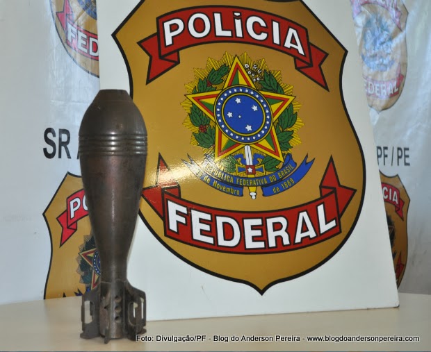 Granada de morteiro é entregue à Polícia Militar em Nazaré da Mata