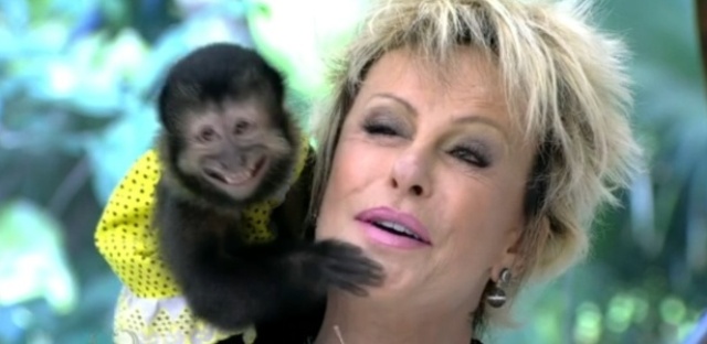 Macaco bate no rosto de Ana Maria e tenta pegar microfone no “Mais Você”