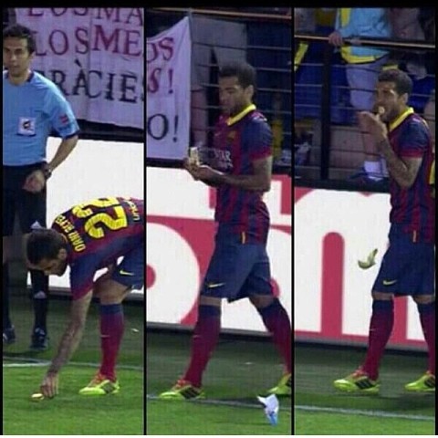 Villarreal é multado em R$ 37,3 mil por banana atirada em Daniel Alves