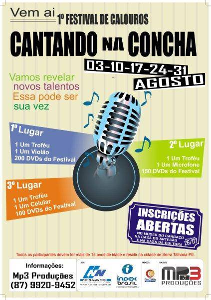 Vem ai 1º Festival Cantando na Concha