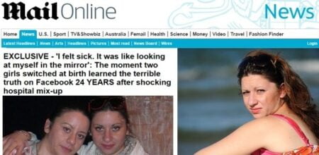 Italianas descobrem troca na maternidade por causa de foto no Facebook