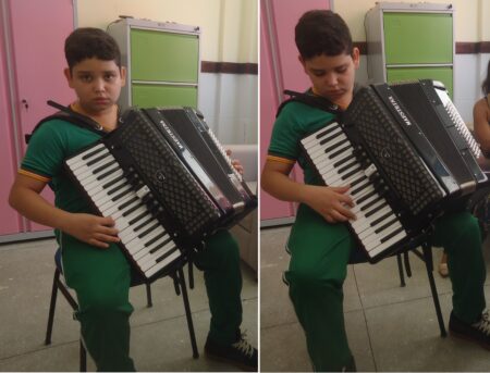 Mikhael do Forró, o talentoso sanfoneiro mirim serratalhadense