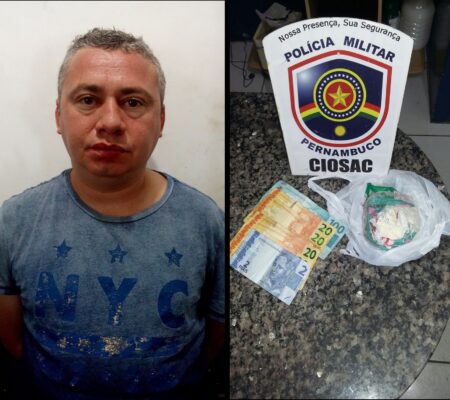 Homem é preso com 25g de cocaína em Petrolina