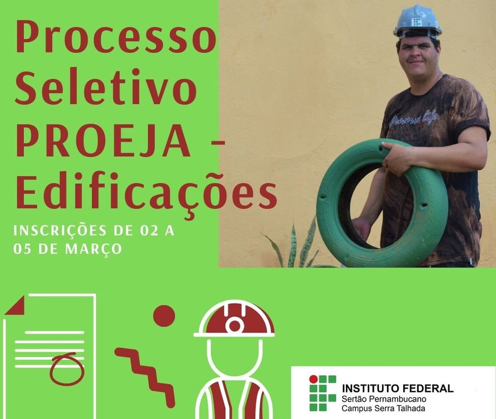 IFPE de Serra Talhada abre inscrições para o ‘Proeja Edificações’