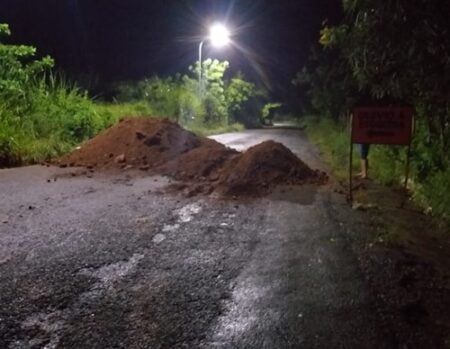 Sem sinalização, barreira sanitária causa acidente em Santa Cruz da Baixa Verde