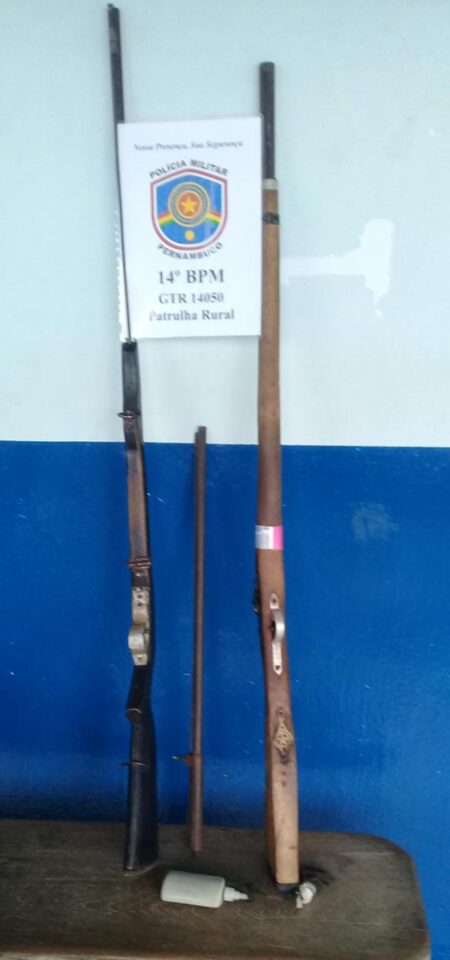 Polícia apreende armas na Zona Rural de Serra Talhada