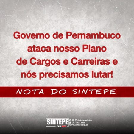 Professores do Estado de PE marcam protesto nesta quinta-feira (26)