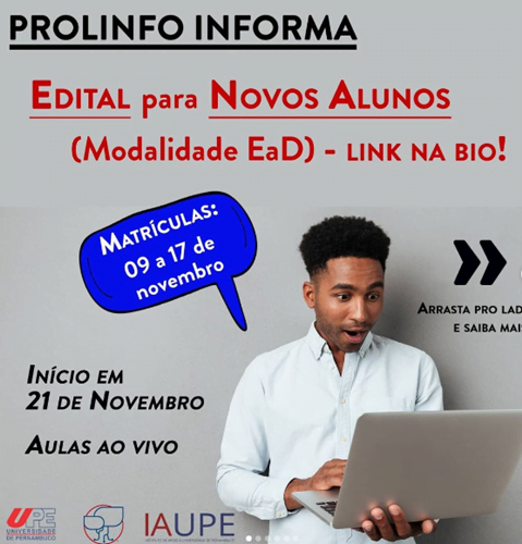 PROLINFO/UPE abre mais uma turma EaD para 11 cursos para Serra Talhada