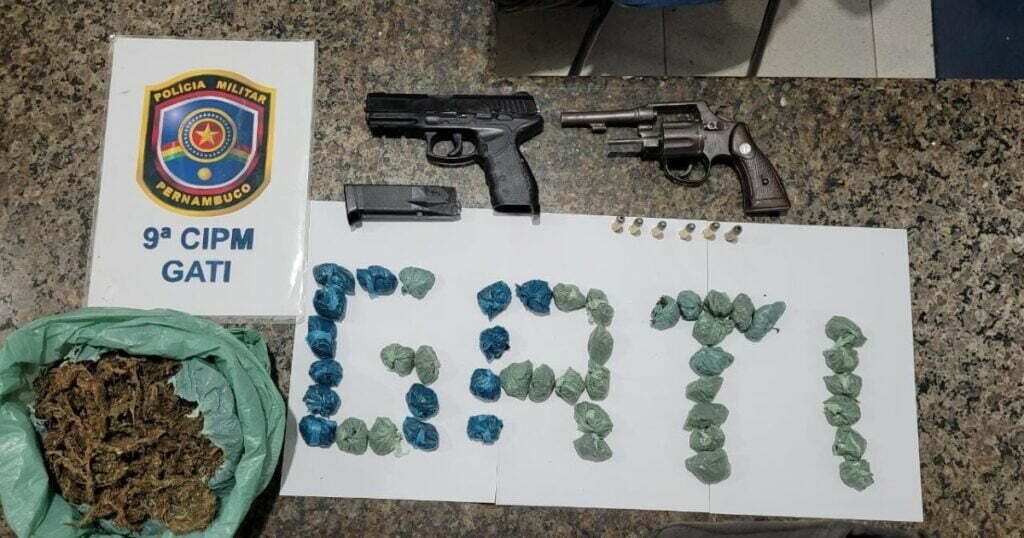 Objetos apreendidos pela PM em Araripina