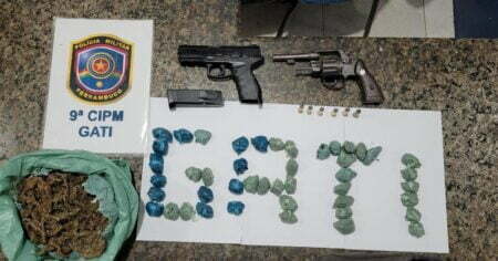 Objetos apreendidos pela PM em Araripina