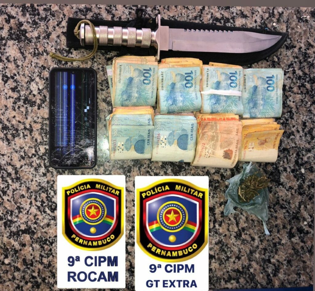 Acusado de tráfico de drogas é detido pela PM