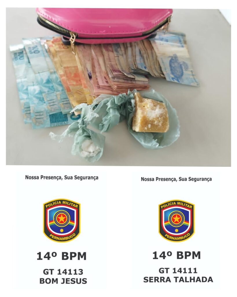 Crack e cocaína apreendidos em ST