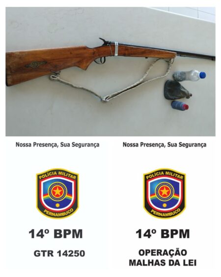 Homem é detido com espingarda em ST