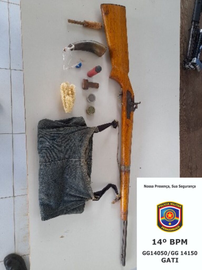 Arma apreendida na zona rural de ST