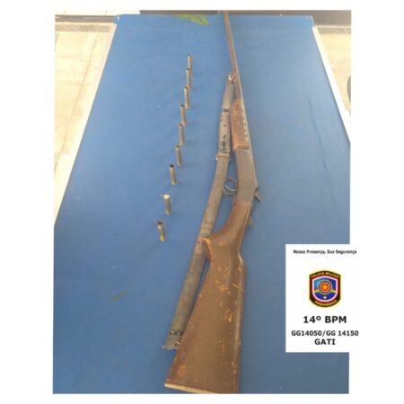 Homem é detido com espingarda e cartuchos no Sertão de PE