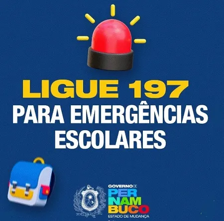Governo de PE cria número exclusivo para emergências escolares